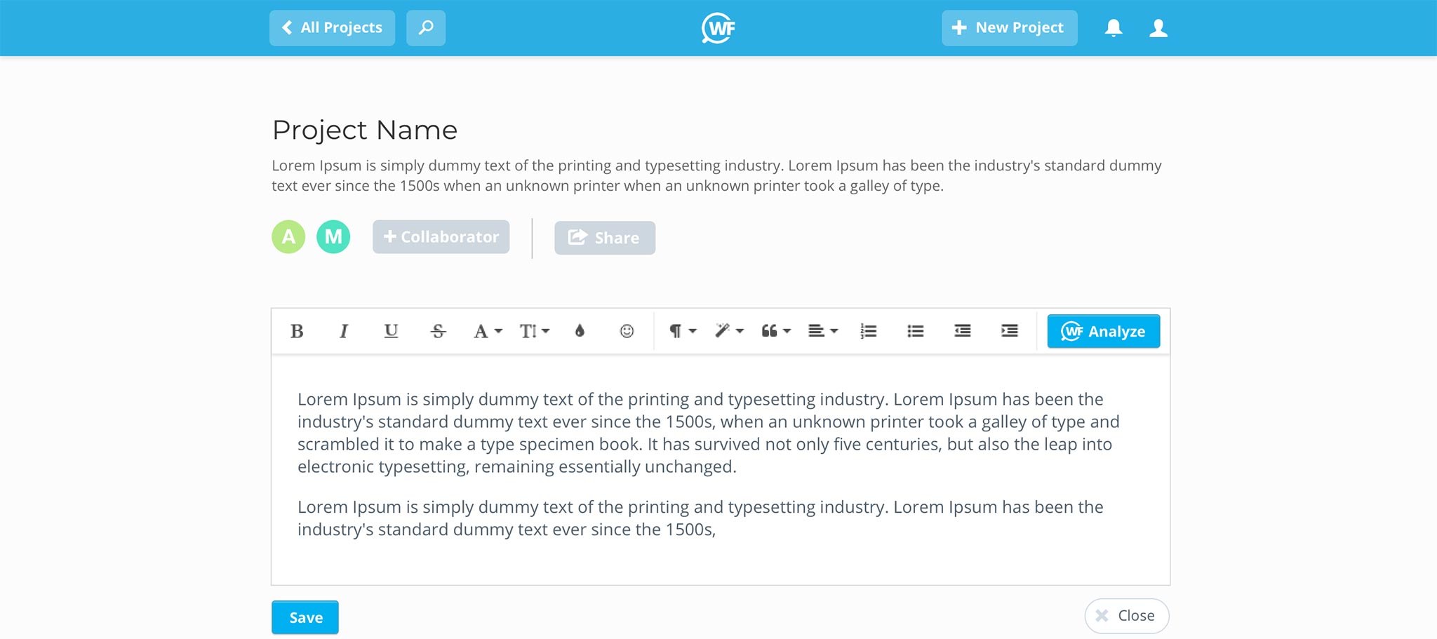 Project screenshot